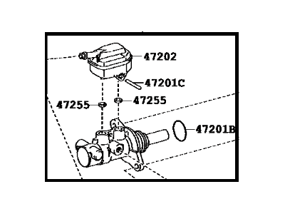 Toyota 47201-08080 Cylinder Sub-Assembly, Brake Master Toyota 47201-08080 Cylinder Sub-Assembly, Brake Master