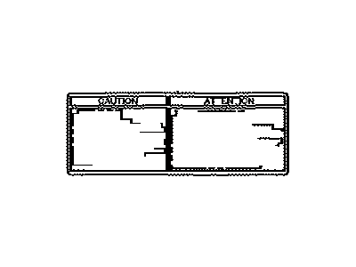 Toyota 42668-14010 Plate,  Compact Spare Tire Caution