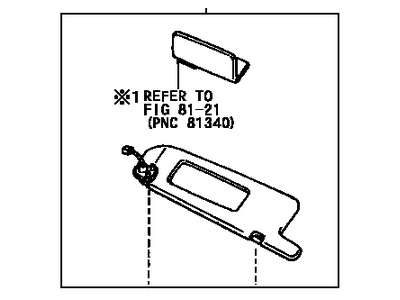 Toyota 74320-AA050-G0 Visor Assy,  LH