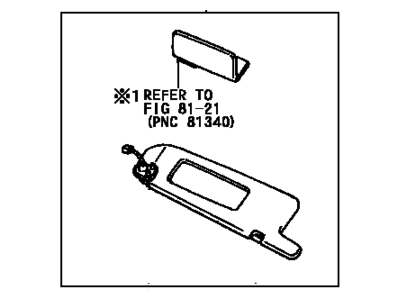 Toyota 74310-AA094-B0 Visor Assy,  RH