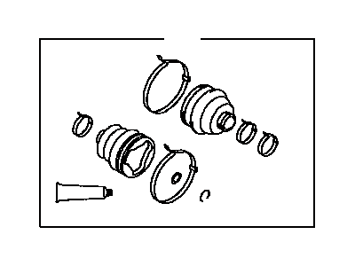 Toyota 04438-42040 Boot Kit,  Front Drive Shaft,  In & Outboard,  RH