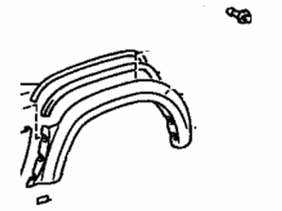 Toyota 75652-42011 Moulding, Quarter, Outside LH