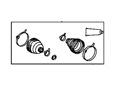 Toyota 04438-42020 Boot Kit,  Rear Drive Shaft