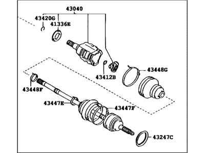 Toyota 43420-42011 Shaft Assy,  Front Drive,  LH