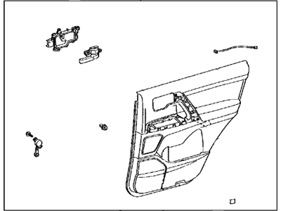 Toyota 67640-60X90-C3 Board Sub-Assy,  Rear Door Trim,  LH