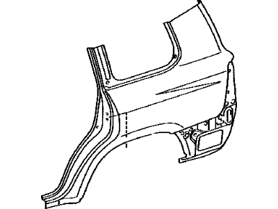 Toyota 61612-60A00 Panel,  Quarter,  LH