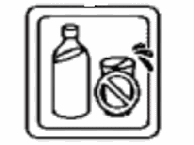 Toyota 74541-60010-A0 Label, Bottle Holder