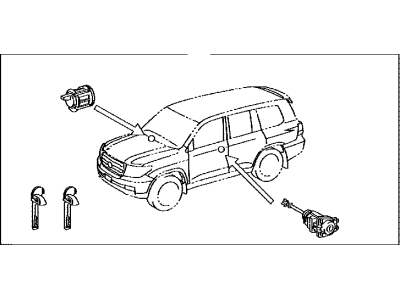 Toyota 69005-60N40 Cylinder & Key Set