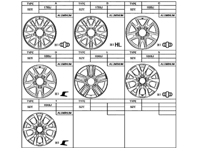 Toyota 42611-60650 Wheel,  Disc