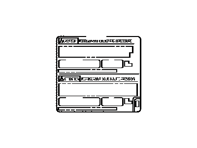 Toyota 88723-28220 Label,  Cooler Service Caution