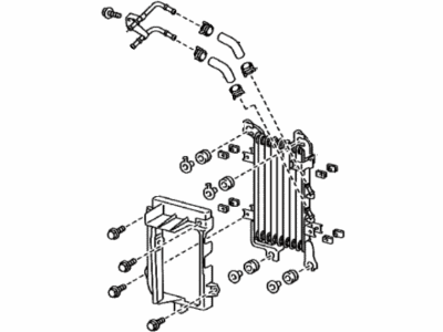 Toyota 32920-60190 Cooler Assy,  Oil W/Hose