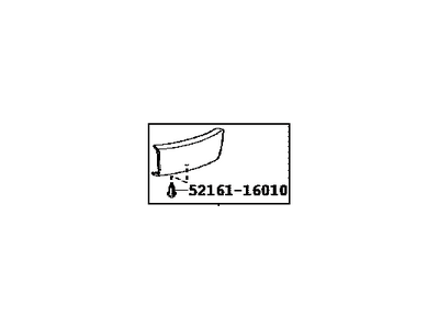 Toyota 52169-60070-G0 Cover,  Rear Bumper,  Lower