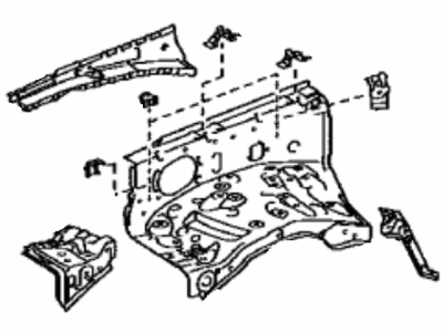 Toyota 53701-60B30 Apron Sub-Assy,  Front Fender,  RH