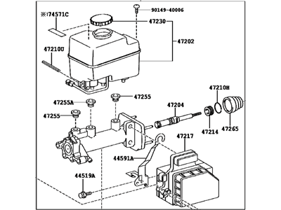 Toyota 47052-60640 Cylinder Sub-Assy,  Brake Master