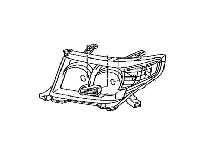 Toyota 81130-60D32 Unit Assembly, Headlamp, Passenger Side