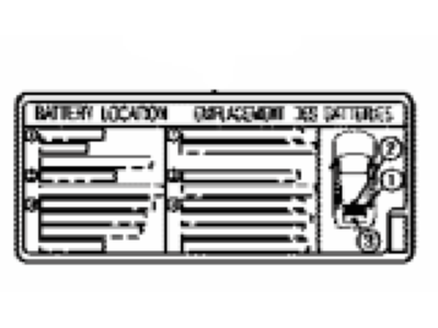 Toyota G9275-12010 Label,  Battery Caution,  NO.1