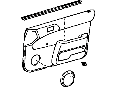 Toyota 67050-16120-B0 Board Sub-Assy, Front Door Trim, LH