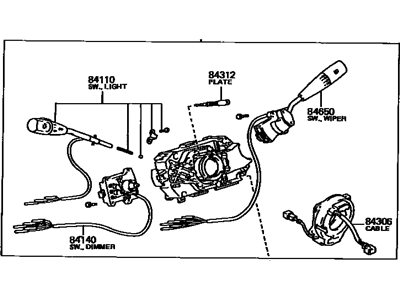 Toyota 84310-28360 Switch Assy,  Turn Signal