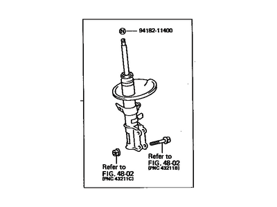 Toyota 48510-29085 Absorber Assembly, Shock, Front Passenger Side