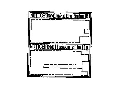 Toyota 15369-76010 Plate,  Engine Oil Caution