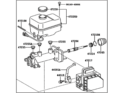 Toyota 47025-35220 Cylinder Sub-Assy,  Brake Master