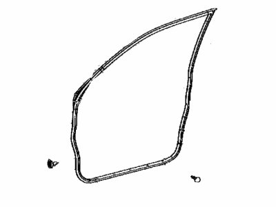 Toyota 67861-35120 Weatherstrip,  Front Door,  RH