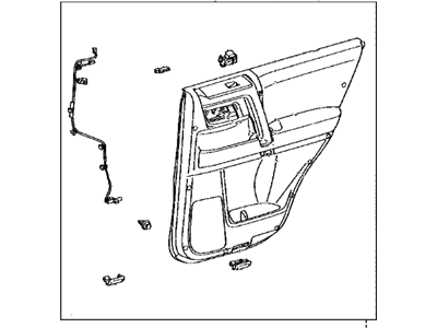 Toyota 67640-35C42-C5 Board Sub-Assy,  Rear Door Trim,  LH