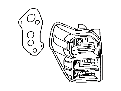 Toyota 81551-35401 Lens & Body,  Rear Combination Lamp,  RH