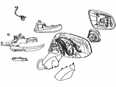 Toyota 87940-42E40 Outside Rear Mirror Assembly
