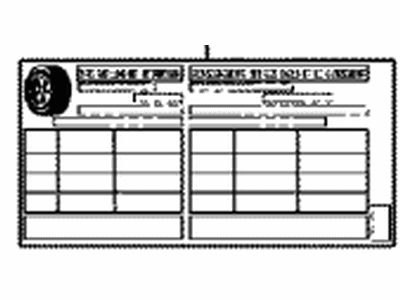 Toyota 42661-42A90 Label, Tire Pressure Information