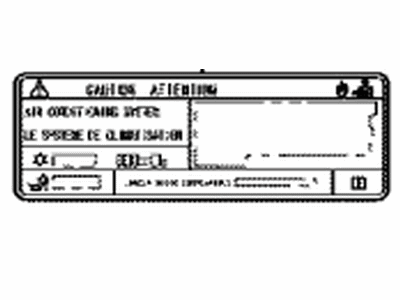 Toyota 88723-11050 Label,  Cooler Service Caution