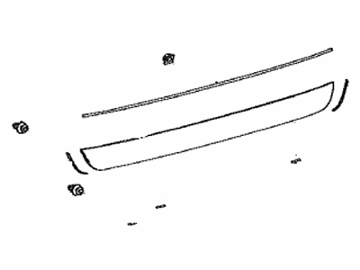 Toyota 76802-42140 Garnish Sub-Assy,  Back Door,  Outside Lower