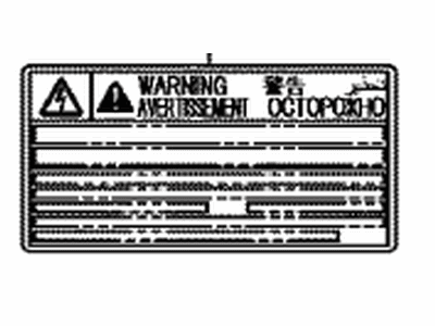 Toyota G9118-76010 Label,  Hv Motor Control Inverter Caution