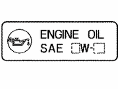 Toyota 15369-25010 Label,  Engine Oil Information