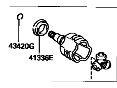 Toyota 43040-06010 Front Cv Joint Inboard, Left