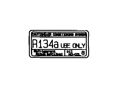 Toyota 88723-14010 Label,  Cooler Service Caution