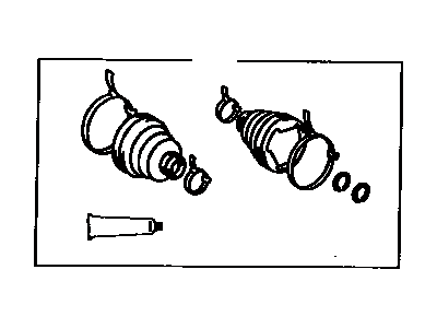 Toyota 04438-06040 Boot Kit,  Front Drive Shaft,  In & Outboard,  RH