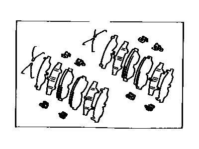 Toyota 04491-33100 Pad Kit,  Disc Brake,  Front
