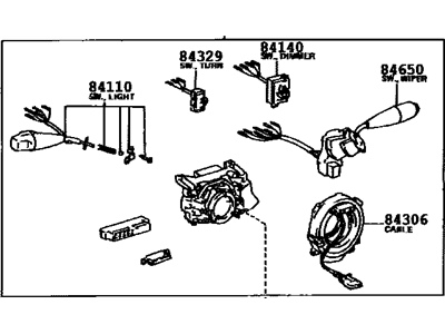 Toyota 84310-33020 Switch Assy,  Turn Signal