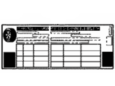 Toyota 42661-42810 Label,  Tire Pressure Information