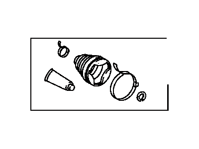 Toyota 04438-20120 Boot Kit,  Front Drive Shaft Inboard Joint,  RH