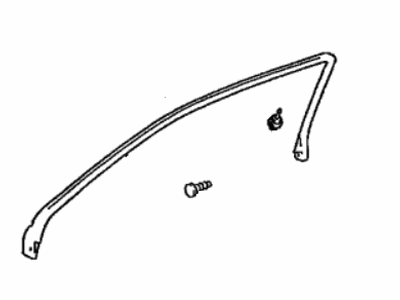 Toyota 62382-20090 Weatherstrip,  Roof Side Rail,  Front LH