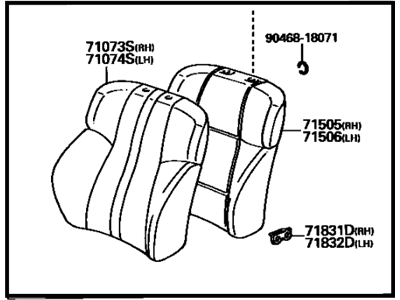 Toyota 71430-2H590-A0 Back Assembly, Front Seat, LH