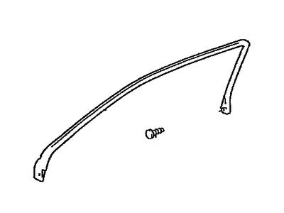 Toyota 62381-20090 Weatherstrip,  Roof Side Rail,  Front RH