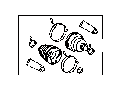 Toyota 04438-20371 Front Cv Joint Boot Kit, In Outboard, Right