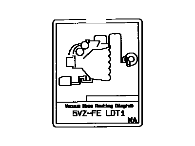 Toyota 17792-62180 Plate, Engine Vacuum Hose Information