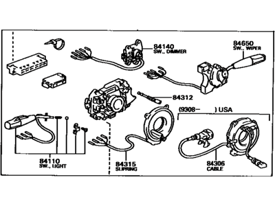 Toyota 84310-34040 Switch Assy,  Turn Signal