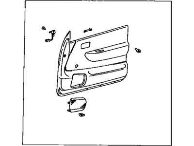 Toyota 67610-34120-B0 Board Sub-Assy,  Front Door Trim,  RH