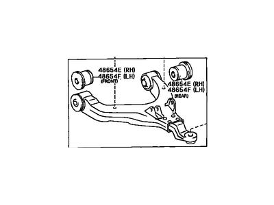 Toyota 48068-04011 Front Suspension Control Arm Sub-Assembly Lower Right