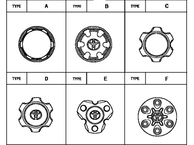 Toyota 42603-35630 Ornament Sub-Assy,  Wheel Hub